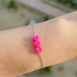 Silver 925 Bracelet with cute mini hearts